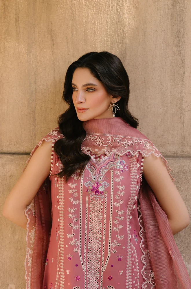 3PC Unstitched Lawn Embroidered Suit - UA254