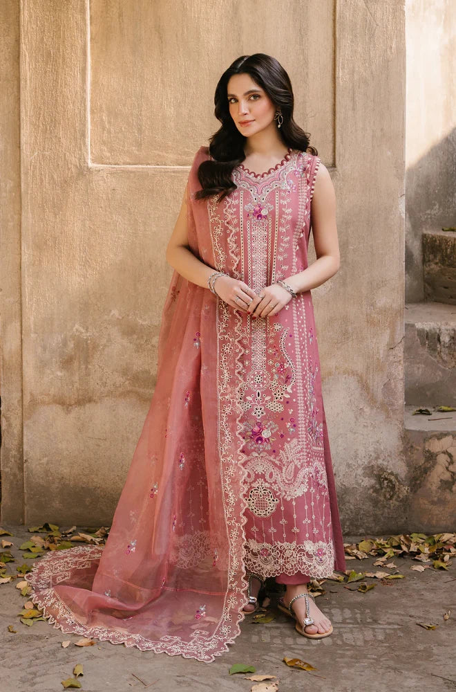 3PC Unstitched Lawn Embroidered Suit - UA254